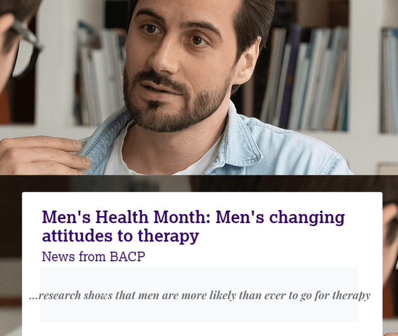 Men’s attitudes to mental health and counselling are changing